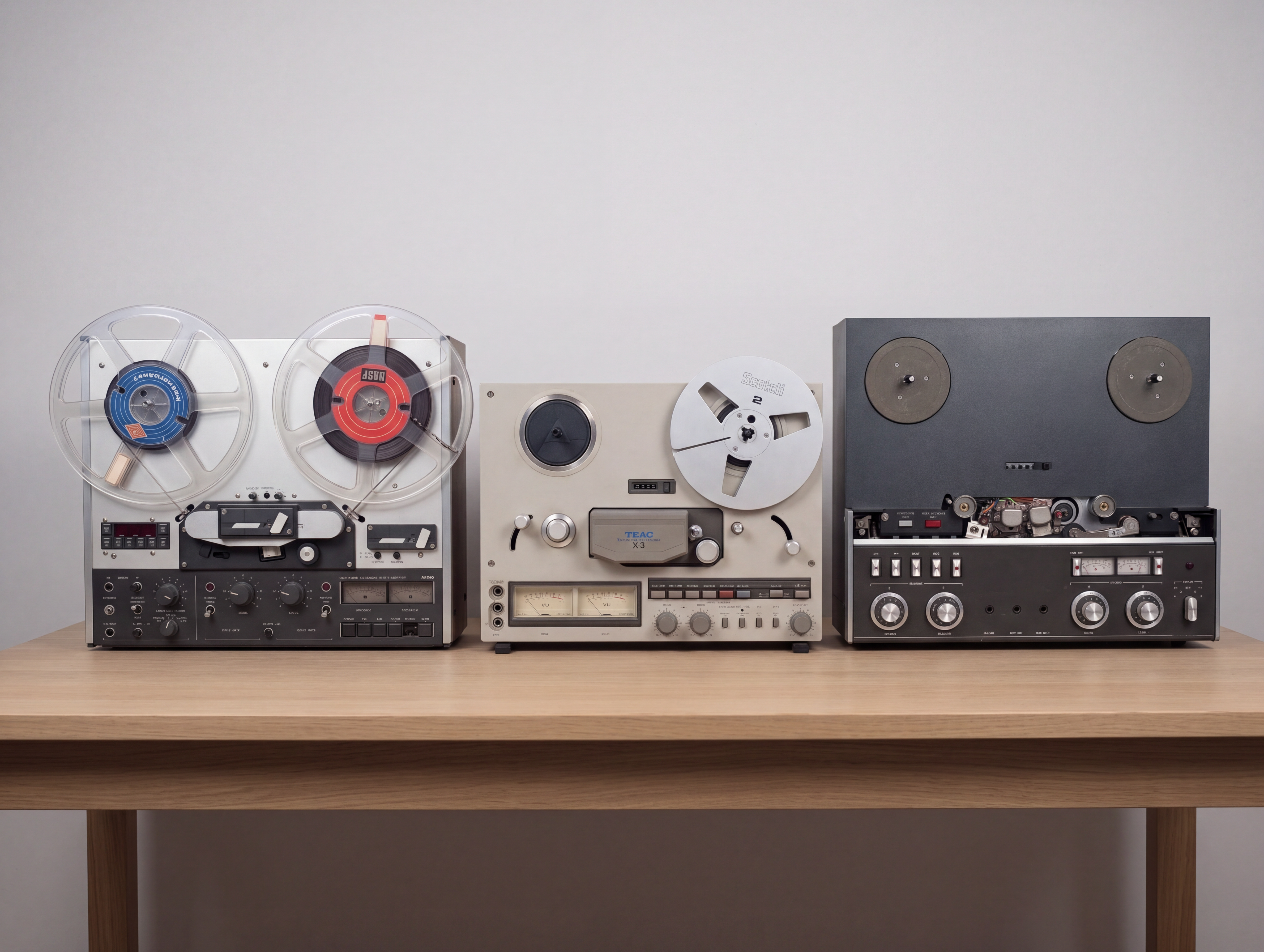 Revox und TEAC Tonbandmaschinen